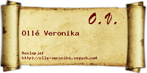Ollé Veronika névjegykártya